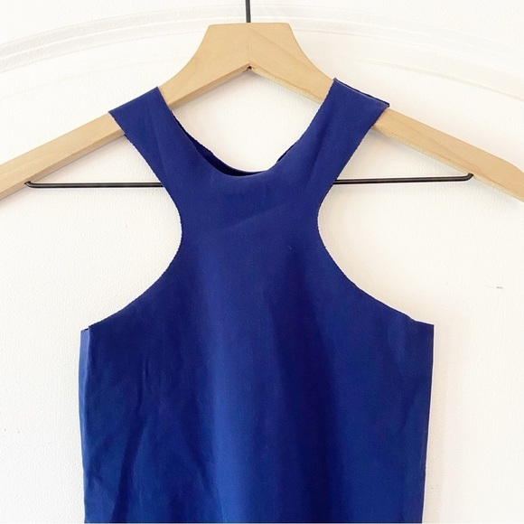 FREE PEOPLE Intimately Navy Seamless High Neck Racerback Tank NEW - Picture 4 of 6